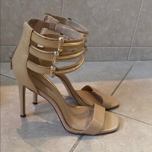 Gianni Bini Tan Strappy Heels Stiletto